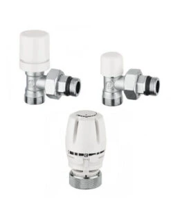 Kit Detentore, Valvola Termostatica Da 3/8 E Comando Termostatico