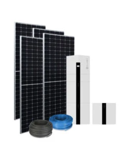 Kit Fotovoltaico Da 4 KW Composto Da Inverter Ibrido E Pacco Batteria Da 15kWh Clivet + Nº9 Pannelli EXE Solar TRITON TOPCON Da 440 Watt Monocristallino E Kit Cavi Per Collegamento Batterie