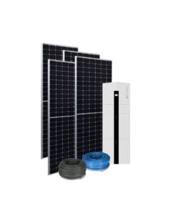 Kit Fotovoltaico Da 4 KW Composto Da Inverter Ibrido E Pacco Batteria Da 10kWh Clivet + Nº10 Pannelli X-HALF CUT N-TYPE Serie TOPCON Da 440 Watt Bifacciale Doppio Vetro