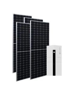 Kit Fotovoltaico Da 4 KW Composto Da Inverter Ibrido E Pacco Batteria Da 5kWh Clivet + Nº10 Pannelli Sunerg X-CHROS L Da 415 Watt Monocristallino