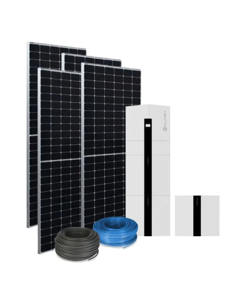 Kit Fotovoltaico Da 6 KW Composto Da Inverter Ibrido E Pacco Batteria Da 15kWh Clivet + Nº14 Pannelli EXE Solar TRITON TOPCON Da 440 Watt E Kit Cavi Per Collegamento Batterie 3 Kit Fotovoltaico Da 6 KW Composto Da Inverter Ibrido E Pacco Batteria Da 15kWh Clivet + Nº14 Pannelli EXE Solar TRITON TOPCON Da 440 Watt E Kit Cavi Per Collegamento Batterie
