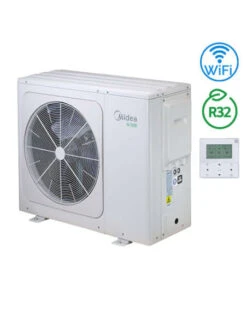 Pompa Di Calore Monoblocco 9 KW Aria-Acqua R32 Midea Power Series Monofase - MHC-V9WD2N8-C Per Riscaldamento / Raffrescamento Più Comando A Filo - Primo Avviamento Incluso