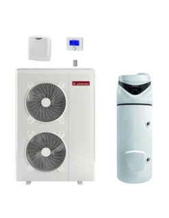 Pompa Di Calore Monoblocco Inverter Ariston Serie Nimbus Pocket 110M Con Scaldacqua A Pompa Di Calore Ariston Nuos Primo HC 240
