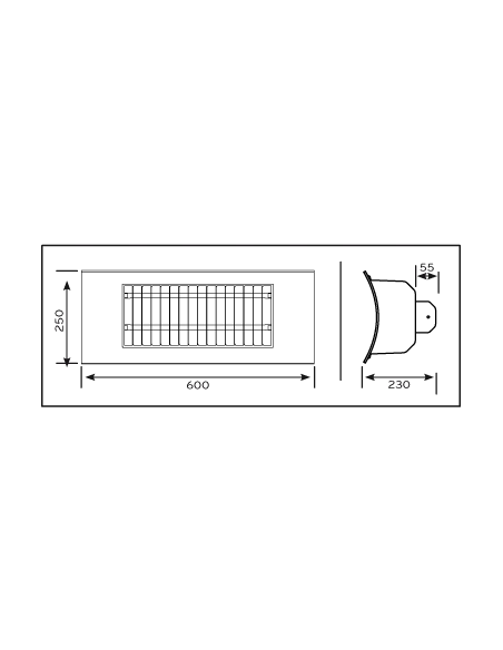 Riscaldamento Decorativo Da Esterno Radialight OASI HT Lampada Riscaldante Infrarossi 2000 W Colorazione Nera SQBAL003 Per Ambienti Completamente Aperti 7 Riscaldamento Decorativo Da Esterno Radialight OASI HT Lampada Riscaldante Infrarossi 2000 W Colorazione Nera SQBAL003 Per Ambienti Completamente Aperti - immagine 5