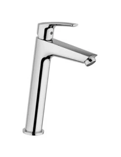 Rubinetto Miscelatore Monoforo Per Lavabo Alto Serie Lucente Jacuzzi Senza Scarico 0LU00493JA00 Cromato