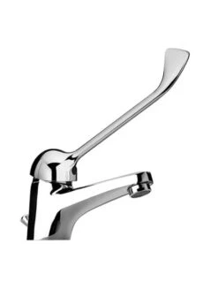 Rubinetto Miscelatore Monoforo Per Lavabo Con Leva Clinica Serie Ariel Piralla Con Scarico Automatico 0RE00088C21 Cromato