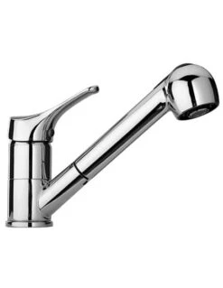 Rubinetto Miscelatore Per Lavello Cucina Serie Ariel Piralla Con Doccia Estraibile 0RE00568B16 Cromato