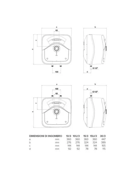 Scaldacqua Scaldabagno Elettrico 15 Litri 3 Anni Di Garanzia Ariston Serie ANDRIS RS 3100335 Sottolavello Classe B 5 Scaldacqua Scaldabagno Elettrico 15 Litri 3 Anni Di Garanzia Ariston Serie ANDRIS RS 3100335 Sottolavello Classe B - immagine 3