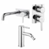 Set Rubinetti Jacuzzi Per Lavabo A Parete Con Piastra E Bidet Senza Scarico E Doccia Incasso Con Deviatore Serie Sunset Cromato -Climaway Home Store set rubinetti jacuzzi per lavabo a parete con piastra e bidet senza scarico e doccia incasso con deviatore serie sunset cromato