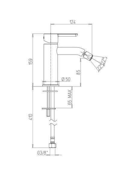 Set Rubinetti Jacuzzi Per Lavabo A Parete Con Piastra E Bidet Senza Scarico Serie Sunset Cromato 7 Set Rubinetti Jacuzzi Per Lavabo A Parete Con Piastra E Bidet Senza Scarico Serie Sunset Cromato - immagine 5