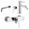 Set Rubinetti Jacuzzi Per Lavabo A Parete E Bidet Senza Scarico E Doccia Esterno Serie Sunset Cromato -Climaway Home Store set rubinetti jacuzzi per lavabo a parete e bidet senza scarico e doccia esterno serie sunset cromato