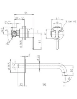 Set Rubinetti Jacuzzi Per Lavabo A Parete E Bidet Senza Scarico E Doccia Esterno Serie Sunset YO Nero Opaco -Climaway Home Store set rubinetti jacuzzi per lavabo a parete e bidet senza scarico e doccia esterno serie sunset yo nero opaco 3