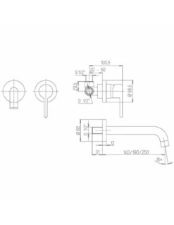 Set Rubinetti Jacuzzi Per Lavabo A Parete E Bidet Senza Scarico E Doccia Incasso Con Deviatore Serie Sunset Cromato 13 Set Rubinetti Jacuzzi Per Lavabo A Parete E Bidet Senza Scarico E Doccia Incasso Con Deviatore Serie Sunset Cromato -Climaway Home Store set rubinetti jacuzzi per lavabo a parete e bidet senza scarico e doccia incasso con deviatore serie sunset cromato 3
