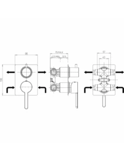 Set Rubinetti Jacuzzi Per Lavabo A Parete E Bidet Senza Scarico E Doccia Incasso Con Deviatore Serie Sunset Cromato 15 Set Rubinetti Jacuzzi Per Lavabo A Parete E Bidet Senza Scarico E Doccia Incasso Con Deviatore Serie Sunset Cromato -Climaway Home Store set rubinetti jacuzzi per lavabo a parete e bidet senza scarico e doccia incasso con deviatore serie sunset cromato 5