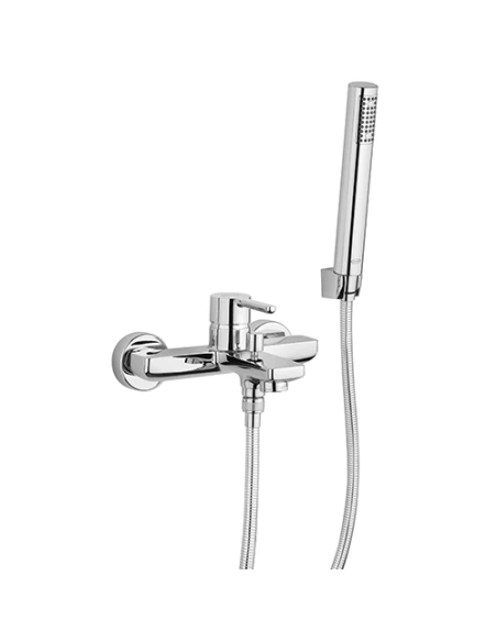 Set Rubinetti Jacuzzi Per Lavabo A Parete E Bidet Senza Scarico E Vasca Serie Sunset Cromato 6 Set Rubinetti Jacuzzi Per Lavabo A Parete E Bidet Senza Scarico E Vasca Serie Sunset Cromato - immagine 4