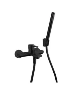 Set Rubinetti Jacuzzi Per Lavabo A Parete E Bidet Senza Scarico E Vasca Serie Sunset YO Nero Opaco -Climaway Home Store set rubinetti jacuzzi per lavabo a parete e bidet senza scarico e vasca serie sunset yo nero opaco 2