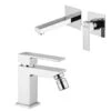 Set Rubinetti Jacuzzi Per Lavabo A Parete E Bidet Senza Scarico Serie Twinkle Cromato -Climaway Home Store set rubinetti jacuzzi per lavabo a parete e bidet senza scarico serie twinkle cromato