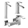 Set Rubinetti Jacuzzi Per Lavabo Alto E Bidet Senza Scarico E Doccia Esterno Serie Glint Cromato -Climaway Home Store set rubinetti jacuzzi per lavabo alto e bidet senza scarico e doccia esterno serie glint cromato