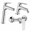 Set Rubinetti Jacuzzi Per Lavabo Alto E Bidet Senza Scarico E Doccia Esterno Serie Lucente Cromato -Climaway Home Store set rubinetti jacuzzi per lavabo alto e bidet senza scarico e doccia esterno serie lucente cromato