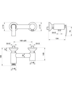 Set Rubinetti Jacuzzi Per Lavabo Alto E Bidet Senza Scarico E Doccia Esterno Serie Ray Cromato -Climaway Home Store set rubinetti jacuzzi per lavabo alto e bidet senza scarico e doccia esterno serie ray cromato 5