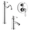 Set Rubinetti Jacuzzi Per Lavabo Alto E Bidet Senza Scarico E Doccia Incasso Con Deviatore Serie Tosca Cromato -Climaway Home Store set rubinetti jacuzzi per lavabo alto e bidet senza scarico e doccia incasso con deviatore serie tosca cromato