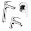 Set Rubinetti Jacuzzi Per Lavabo Alto E Bidet Senza Scarico E Doccia Incasso Serie Lucente Cromato -Climaway Home Store set rubinetti jacuzzi per lavabo alto e bidet senza scarico e doccia incasso serie lucente cromato