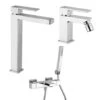 Set Rubinetti Jacuzzi Per Lavabo Alto E Bidet Senza Scarico E Vasca Serie Twinkle Cromato -Climaway Home Store set rubinetti jacuzzi per lavabo alto e bidet senza scarico e vasca serie twinkle cromato