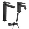 Set Rubinetti Jacuzzi Per Lavabo Alto E Bidet Senza Scarico E Vasca Serie Twinkle YO Nero Opaco 1 Set Rubinetti Jacuzzi Per Lavabo Alto E Bidet Senza Scarico E Vasca Serie Twinkle YO Nero Opaco -Climaway Home Store set rubinetti jacuzzi per lavabo alto e bidet senza scarico e vasca serie twinkle yo nero opaco