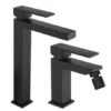 Set Rubinetti Jacuzzi Per Lavabo Alto E Bidet Senza Scarico Serie Twinkle YO Nero Opaco -Climaway Home Store set rubinetti jacuzzi per lavabo alto e bidet senza scarico serie twinkle yo nero opaco