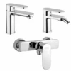 Set Rubinetti Jacuzzi Per Lavabo E Bidet Senza Scarico E Doccia Esterno Serie Borea Cromato -Climaway Home Store set rubinetti jacuzzi per lavabo e bidet senza scarico e doccia esterno serie borea cromato