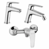 Set Rubinetti Jacuzzi Per Lavabo E Bidet Senza Scarico E Doccia Esterno Serie Lucente Cromato -Climaway Home Store set rubinetti jacuzzi per lavabo e bidet senza scarico e doccia esterno serie lucente cromato