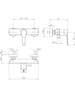 Set Rubinetti Jacuzzi Per Lavabo E Bidet Senza Scarico E Doccia Esterno Serie Moonlight Cromato -Climaway Home Store set rubinetti jacuzzi per lavabo e bidet senza scarico e doccia esterno serie moonlight cromato 6