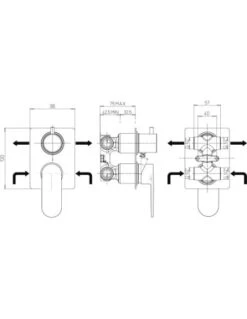Set Rubinetti Jacuzzi Per Lavabo E Bidet Senza Scarico E Doccia Incasso Con Deviatore Serie Borea Cromato -Climaway Home Store set rubinetti jacuzzi per lavabo e bidet senza scarico e doccia incasso con deviatore serie borea cromato 5