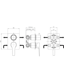 Set Rubinetti Jacuzzi Per Lavabo E Bidet Senza Scarico E Doccia Incasso Con Deviatore Serie Moonlight Cromato -Climaway Home Store set rubinetti jacuzzi per lavabo e bidet senza scarico e doccia incasso con deviatore serie moonlight cromato 6