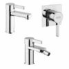 Set Rubinetti Jacuzzi Per Lavabo E Bidet Senza Scarico E Doccia Incasso Serie Fiamma Cromato -Climaway Home Store set rubinetti jacuzzi per lavabo e bidet senza scarico e doccia incasso serie fiamma cromato