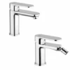 Set Rubinetti Jacuzzi Per Lavabo E Bidet Senza Scarico Serie Borea Cromato -Climaway Home Store set rubinetti jacuzzi per lavabo e bidet senza scarico serie borea cromato