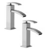 Set Rubinetti Jacuzzi Per Lavabo E Bidet Senza Scarico Serie Glint Cromato -Climaway Home Store set rubinetti jacuzzi per lavabo e bidet senza scarico serie glint cromato