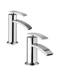 Set Rubinetti Jacuzzi Per Lavabo E Bidet Senza Scarico Serie Ray Cromato