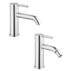 Set Rubinetti Jacuzzi Per Lavabo E Bidet Senza Scarico Serie Sunset Cromato -Climaway Home Store set rubinetti jacuzzi per lavabo e bidet senza scarico serie sunset cromato