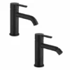 Set Rubinetti Jacuzzi Per Lavabo E Bidet Senza Scarico Serie Sunset YO Nero Opaco -Climaway Home Store set rubinetti jacuzzi per lavabo e bidet senza scarico serie sunset yo nero opaco