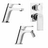 Set Rubinetti Jacuzzi Per Lavabo E Bidet Senza Scarico Serie Twilight E Doccia Incasso Con Deviatore Cromato -Climaway Home Store set rubinetti jacuzzi per lavabo e bidet senza scarico serie twilight e doccia incasso con deviatore cromato