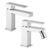 Set Rubinetti Jacuzzi Per Lavabo E Bidet Senza Scarico Serie Twinkle Cromato -Climaway Home Store set rubinetti jacuzzi per lavabo e bidet senza scarico serie twinkle cromato