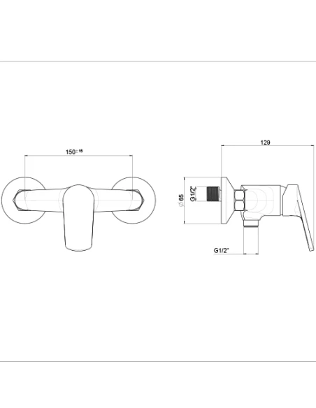 Set Rubinetti Piralla Per Lavabo Alto E Bidet Con Scarico Automatico E Doccia Esterno Serie Lago Cromato 9 Set Rubinetti Piralla Per Lavabo Alto E Bidet Con Scarico Automatico E Doccia Esterno Serie Lago Cromato - immagine 7