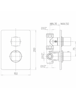 Set Rubinetti Piralla Per Lavabo Alto E Bidet Con Scarico Automatico E Doccia Incasso Serie Artic Cromato -Climaway Home Store set rubinetti piralla per lavabo alto e bidet con scarico automatico e doccia incasso serie artic cromato 3