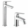 Set Rubinetti Piralla Per Lavabo Alto E Bidet Con Scarico Automatico Serie Iceberg Cromato -Climaway Home Store set rubinetti piralla per lavabo alto e bidet con scarico automatico serie iceberg cromato