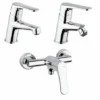 Set Rubinetti Piralla Per Lavabo E Bidet Con Scarico Automatico E Doccia Esterno Serie Attila Cromato -Climaway Home Store set rubinetti piralla per lavabo e bidet con scarico automatico e doccia esterno serie attila cromato
