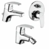 Set Rubinetti Piralla Per Lavabo E Bidet Con Scarico Automatico E Doccia Incasso Con Deviatore Serie Ofelia Cromato -Climaway Home Store set rubinetti piralla per lavabo e bidet con scarico automatico e doccia incasso con deviatore serie ofelia cromato