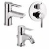 Set Rubinetti Piralla Per Lavabo E Bidet Con Scarico Automatico E Doccia Incasso Con Deviatore Serie Serena Cromato -Climaway Home Store set rubinetti piralla per lavabo e bidet con scarico automatico e doccia incasso con deviatore serie serena cromato