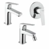 Set Rubinetti Piralla Per Lavabo E Bidet Con Scarico Automatico E Doccia Incasso Serie Iceberg Cromato -Climaway Home Store set rubinetti piralla per lavabo e bidet con scarico automatico e doccia incasso serie iceberg cromato