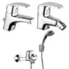 Set Rubinetti Piralla Per Lavabo E Bidet Con Scarico Automatico E Vasca Serie Ofelia Cromato -Climaway Home Store set rubinetti piralla per lavabo e bidet con scarico automatico e vasca serie ofelia cromato